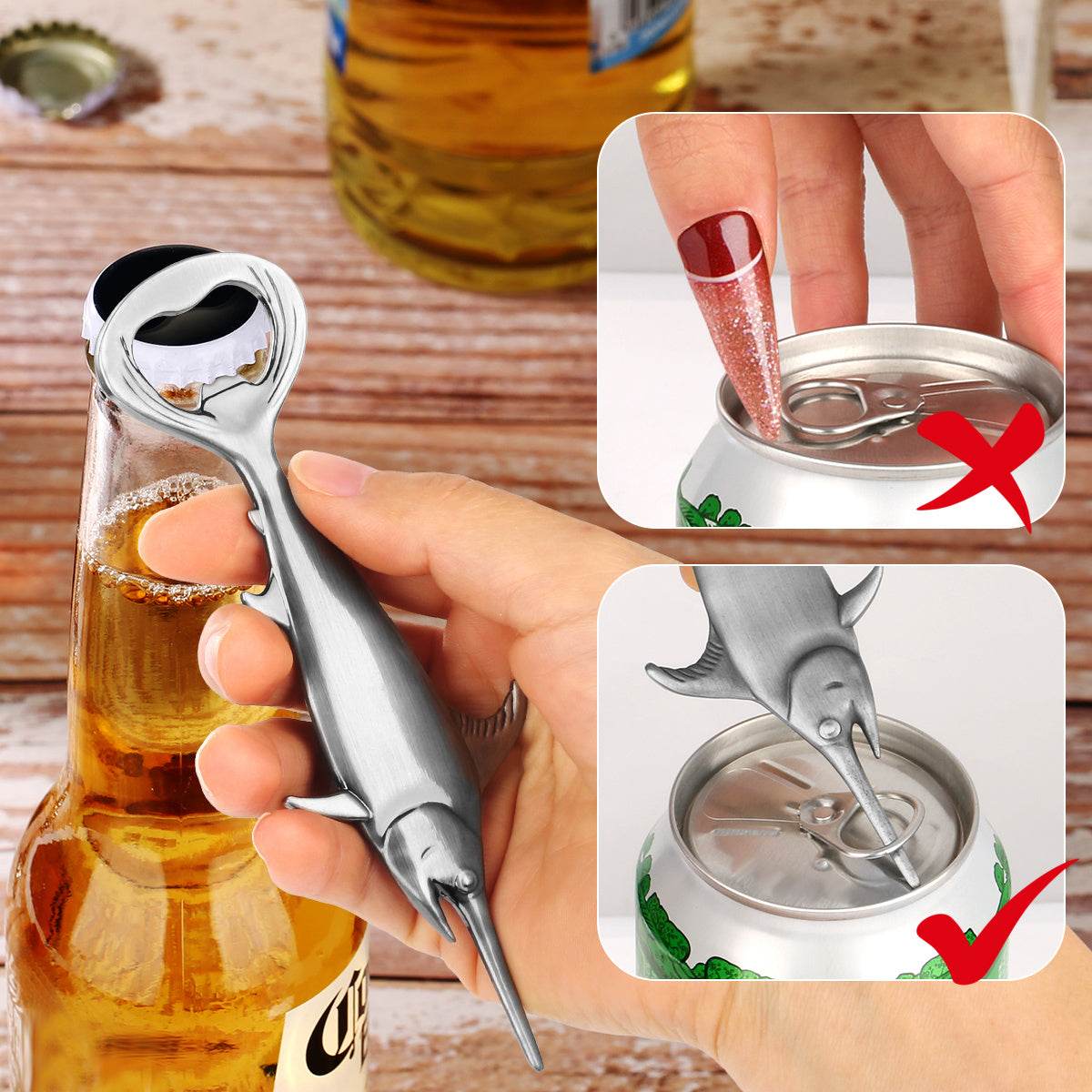 Creative Swordfish Handle Metal Beer Bottle Openers Kitchen Bar Accessories Tools Beer Gifts Beer Openors Kitchen Gadgets - Velora