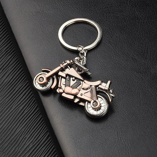 Simulation Retro 3D Motorcycle Keychain - Velora