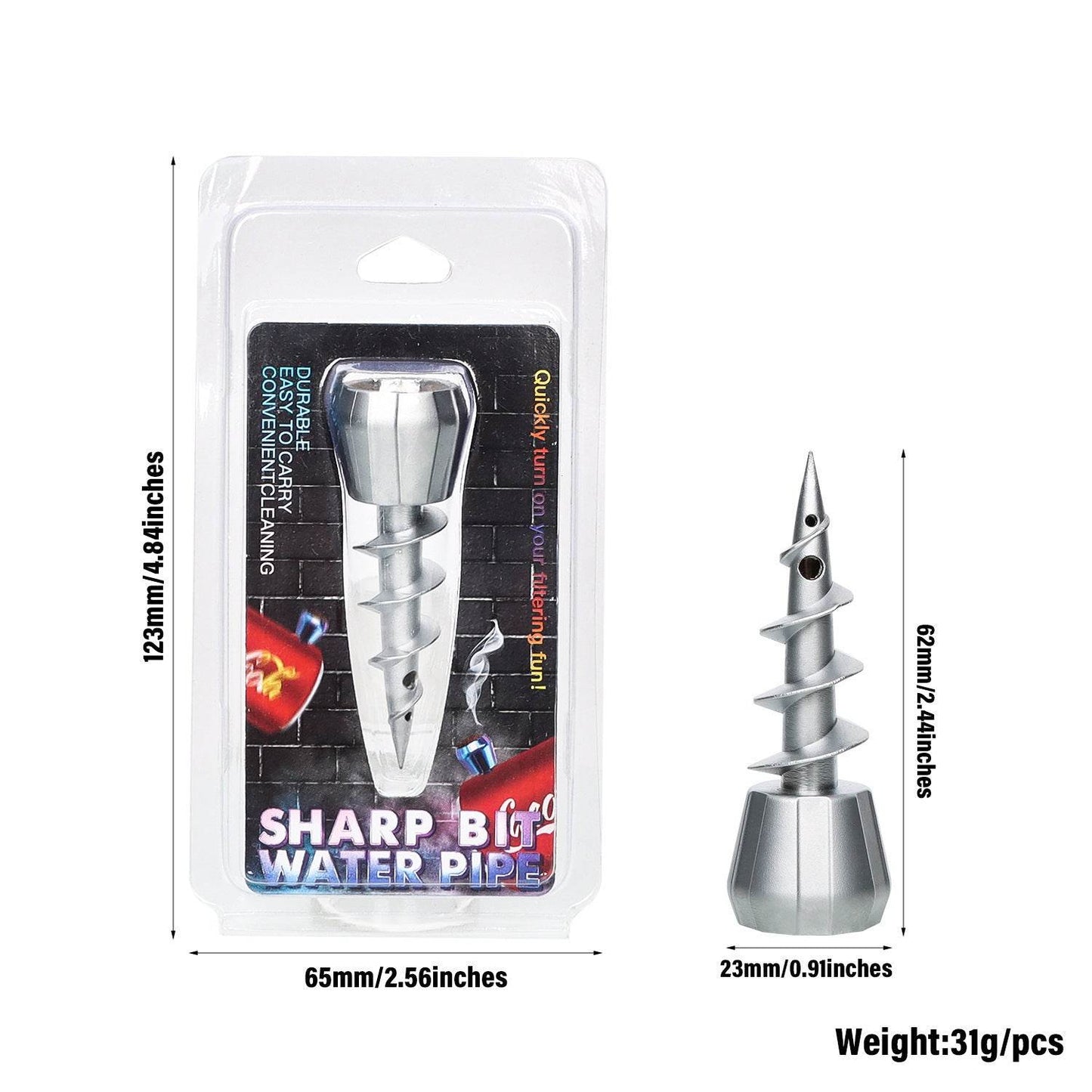 23mm Metal Screw Shape Hookah Metal Gun Head Accessories - Velora