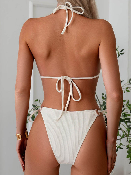 Sexy Bikini Set Summer Side Tie Thong Bandage Style Swimsuit Womens Clothing - Velora