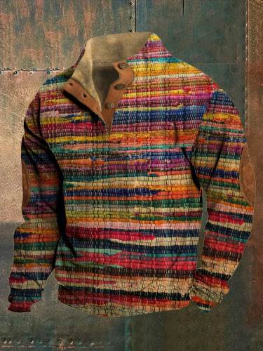 3D Sweater Hot Digital Printing Stand Collar Men's Clothing - Velora