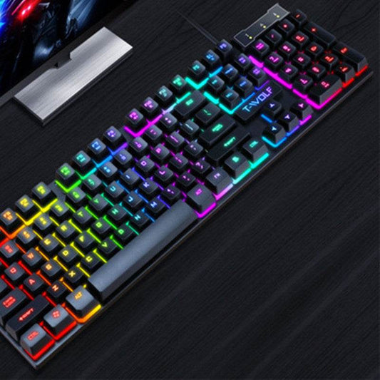 Gaming Usb Luminous Wired Keyboard Floating Manipulator - Velora