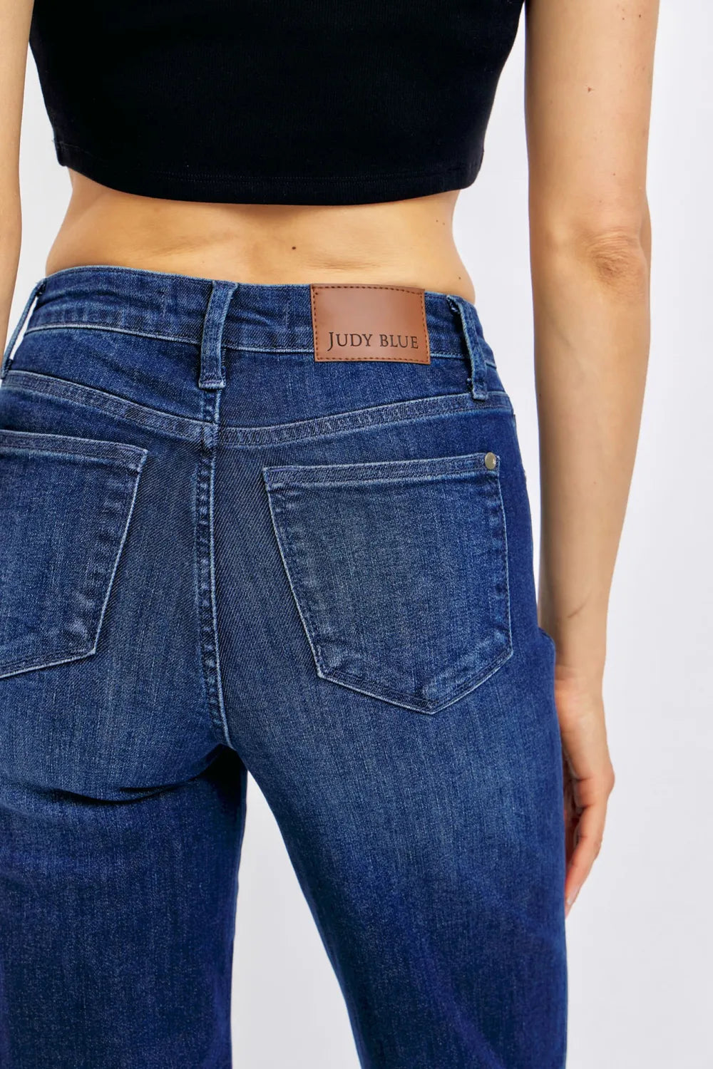 Judy Blue Full Size Tummy Control Straight Jeans Plus Size - Velora