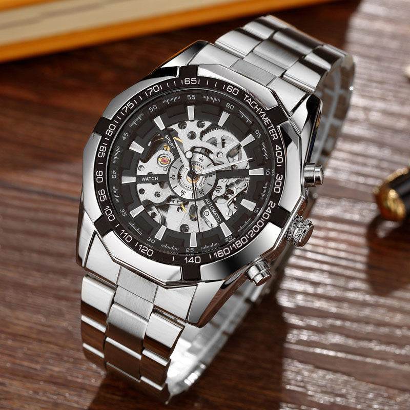 A Full Automatic Men's Automatic Mechanical Watches, Men's Automatic Mechanical Watch Steel Strip - Velora