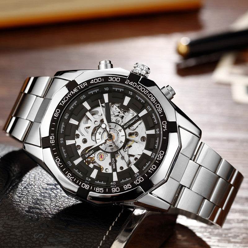 A Full Automatic Men's Automatic Mechanical Watches, Men's Automatic Mechanical Watch Steel Strip - Velora