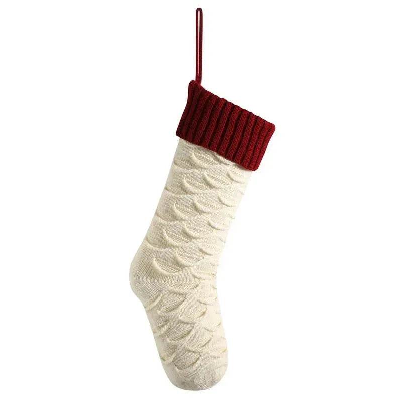 Christmas Gift Bag Decorative Socks Knitted Hanging Decoration - Velora