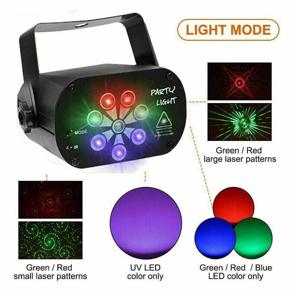480 Pattern LED RGB Disco Party Laser Stage Light USB Club DJ Lighting Projector https://like2b-uy