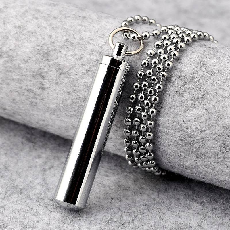 Silver Ball Chain Pendant Necklace for men - Velora