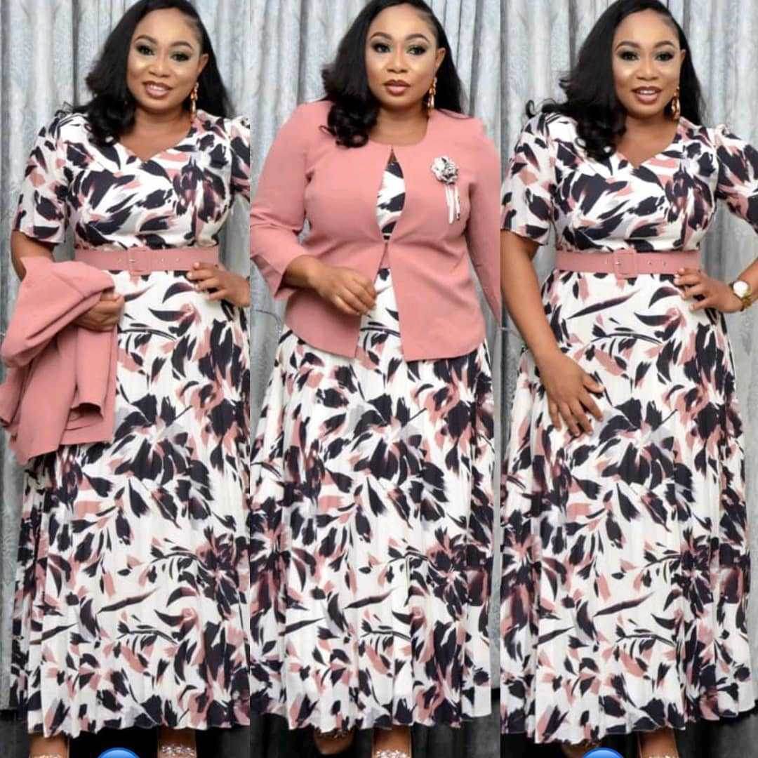 2pcs Fashion floral Print Blazer dress suit - Velora