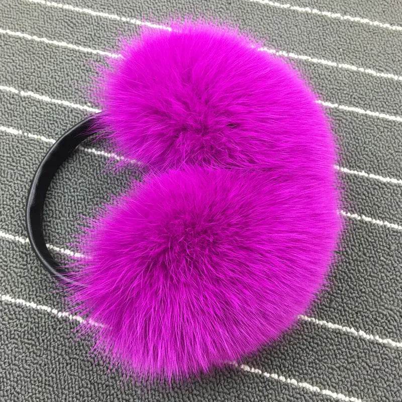 Warm Whole Skin Fox Earmuff Earmuffs Female - Velora