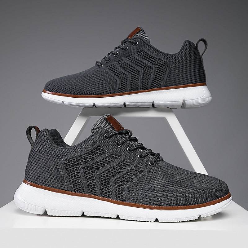 Fashion Lace-up Mesh Sneakers Casual Flying Woven Walking Sports Shoes For Men - Velora