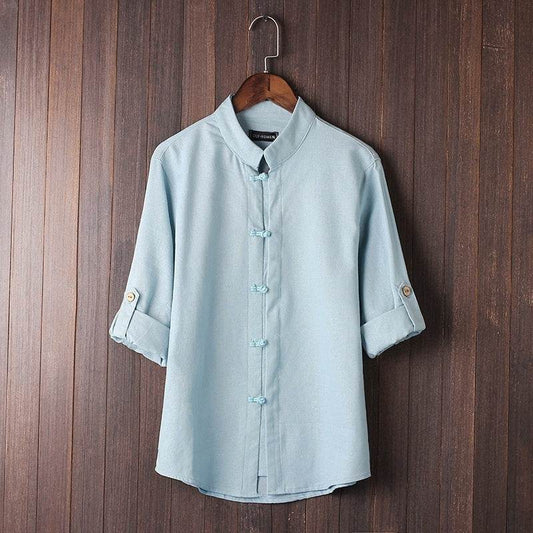 Men's Linen Vintage Plus Size Shirt - Velora