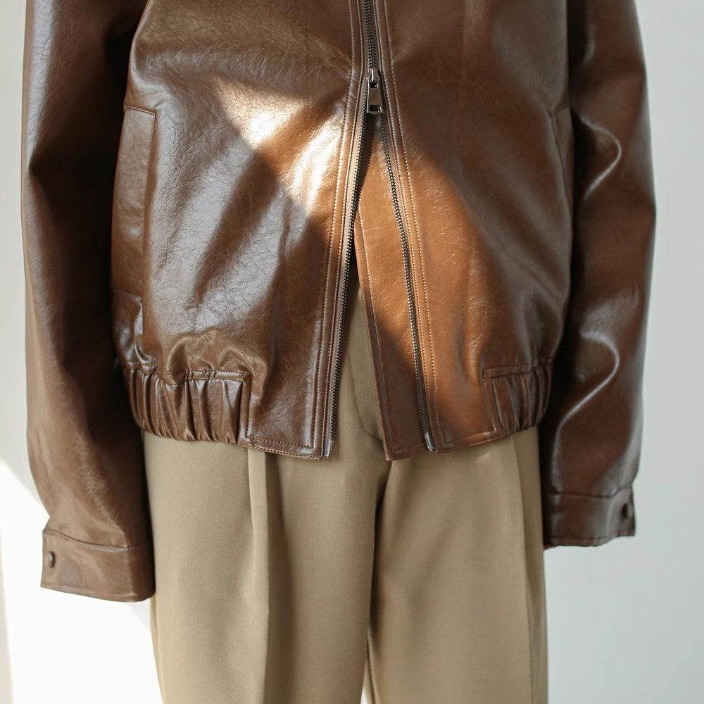 Men's Retro Short Personalized Leather Coat - Velora