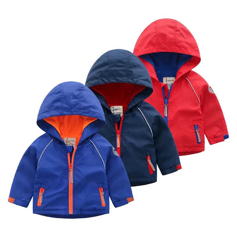 Boys' Hooded Autumn Clothing Children's Fleece Jacket - Velora