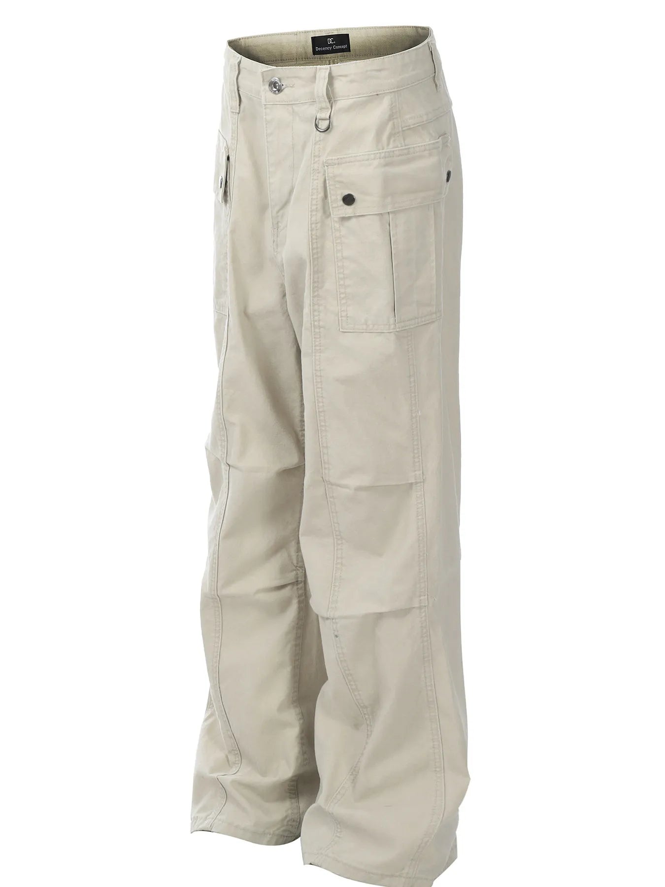 Men's Straight Cargo Jeans with Ruched Deatil - Velora