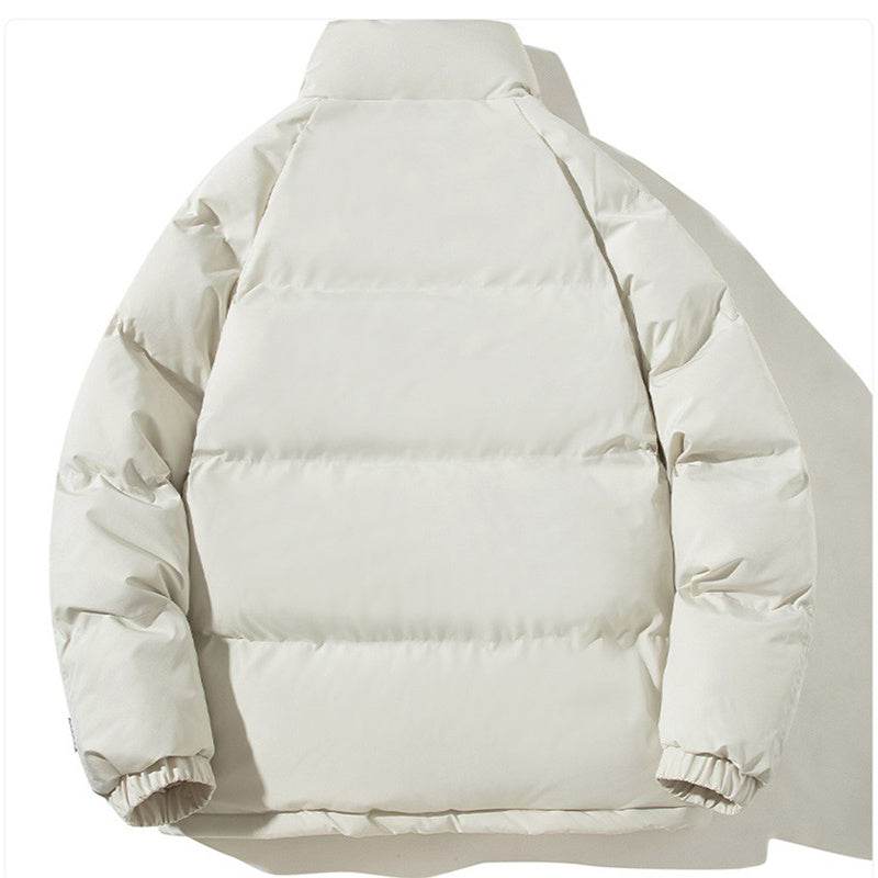 Couples Stand-up Collar Coat With Pockets Fashion Winter Warm Plush Thickened Jacket For Women Men Loose Outwear Top Clothing - Velora