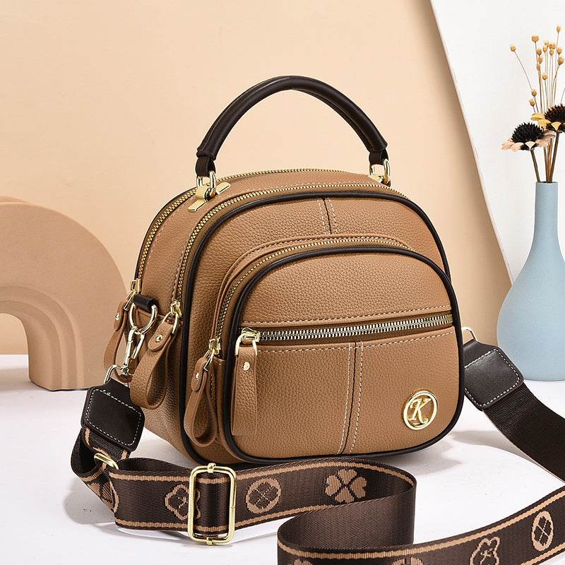 Versatile Crossbody Bag For Women Multi-zipper Design Shoulder Bags With Portable Fashion Handbags Small Square Bag - Velora