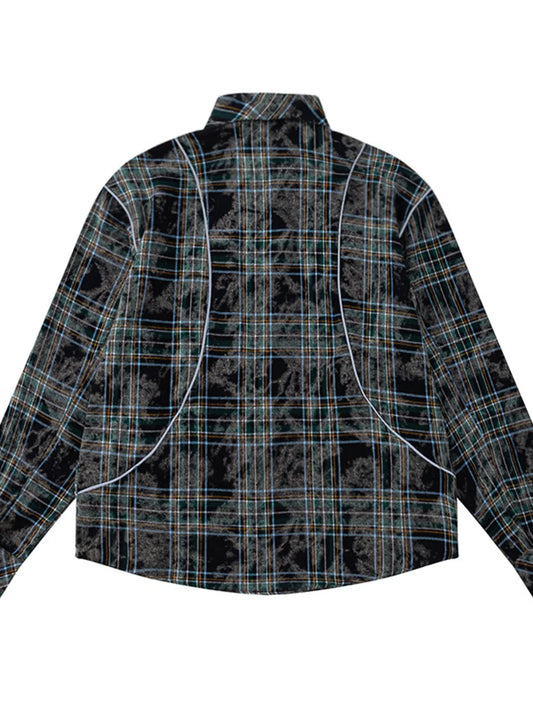 Men's Plaid Button-Up Shirt - Velora