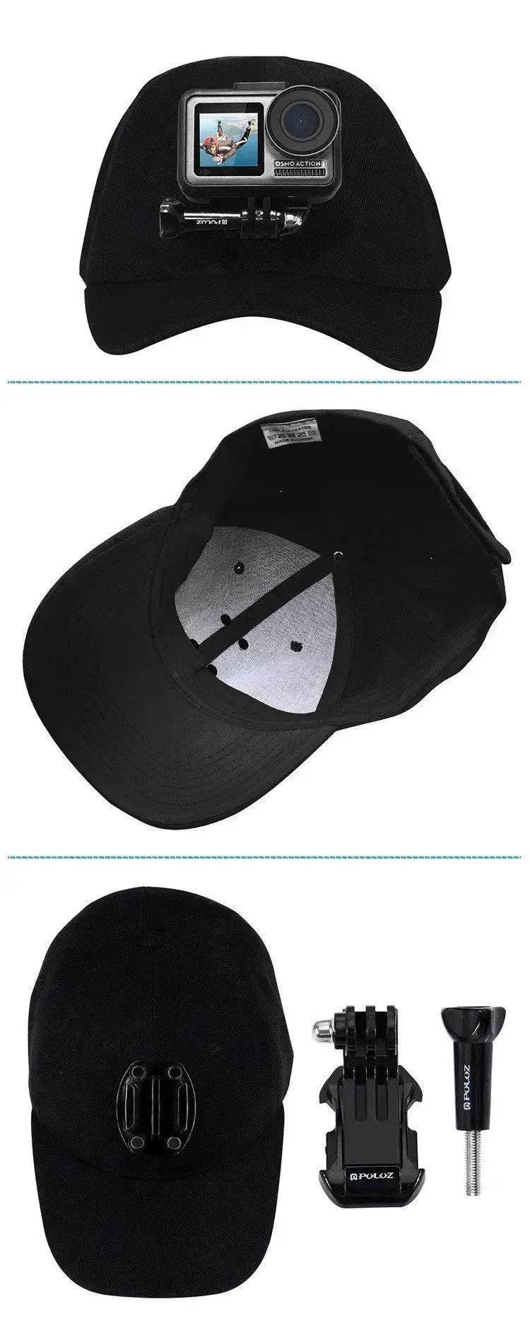 Canvas Sun Hat Cap Cycling Hiking Golfing Fishing For Sports Action Cam Camera - Velora
