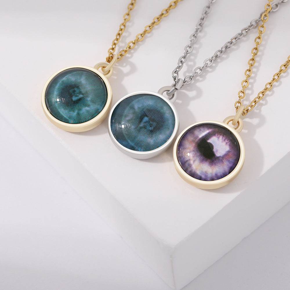 Custom Iris Necklace Add Eye Photo As A Unique Gift For Loved Ones - Velora