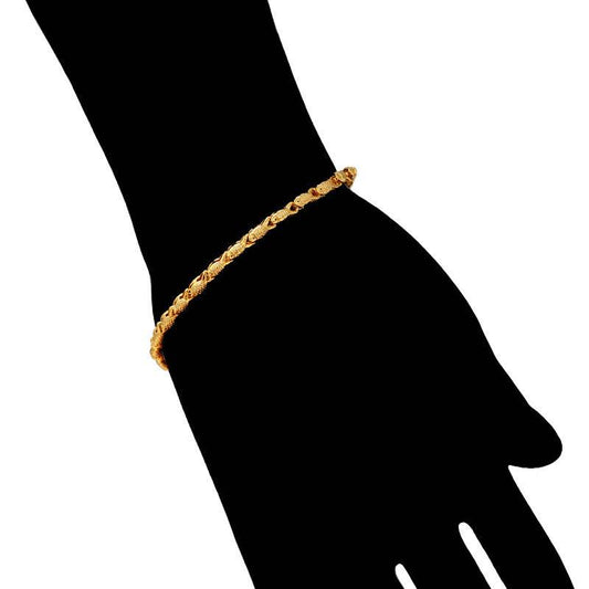Copper Alloy Electroplated 24k Gold Reverse Mold Bracelet Advanced Sense Niche Gold Bracelet - Velora
