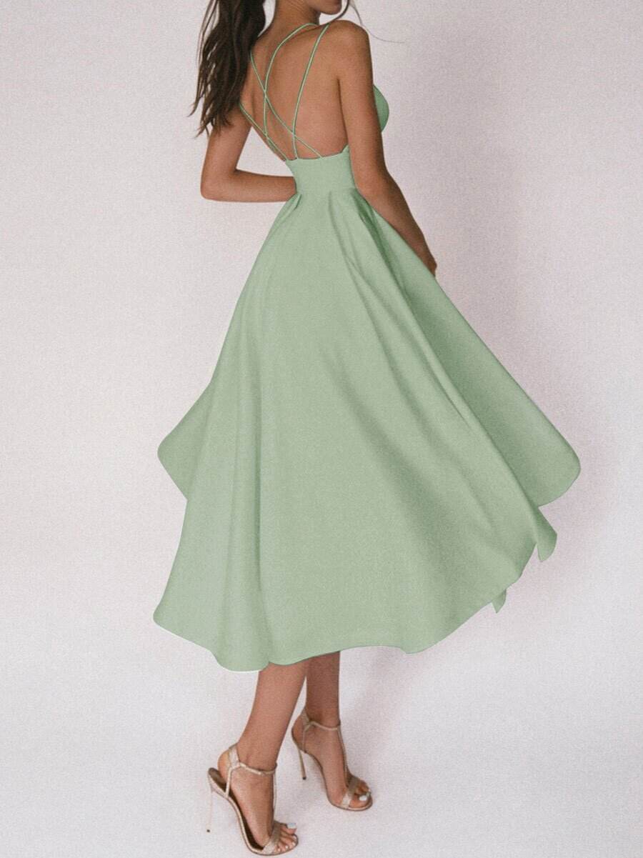 Sexy V-neck Suspender Dress Summer Fashion A-Line Long Dresses For Women - Velora