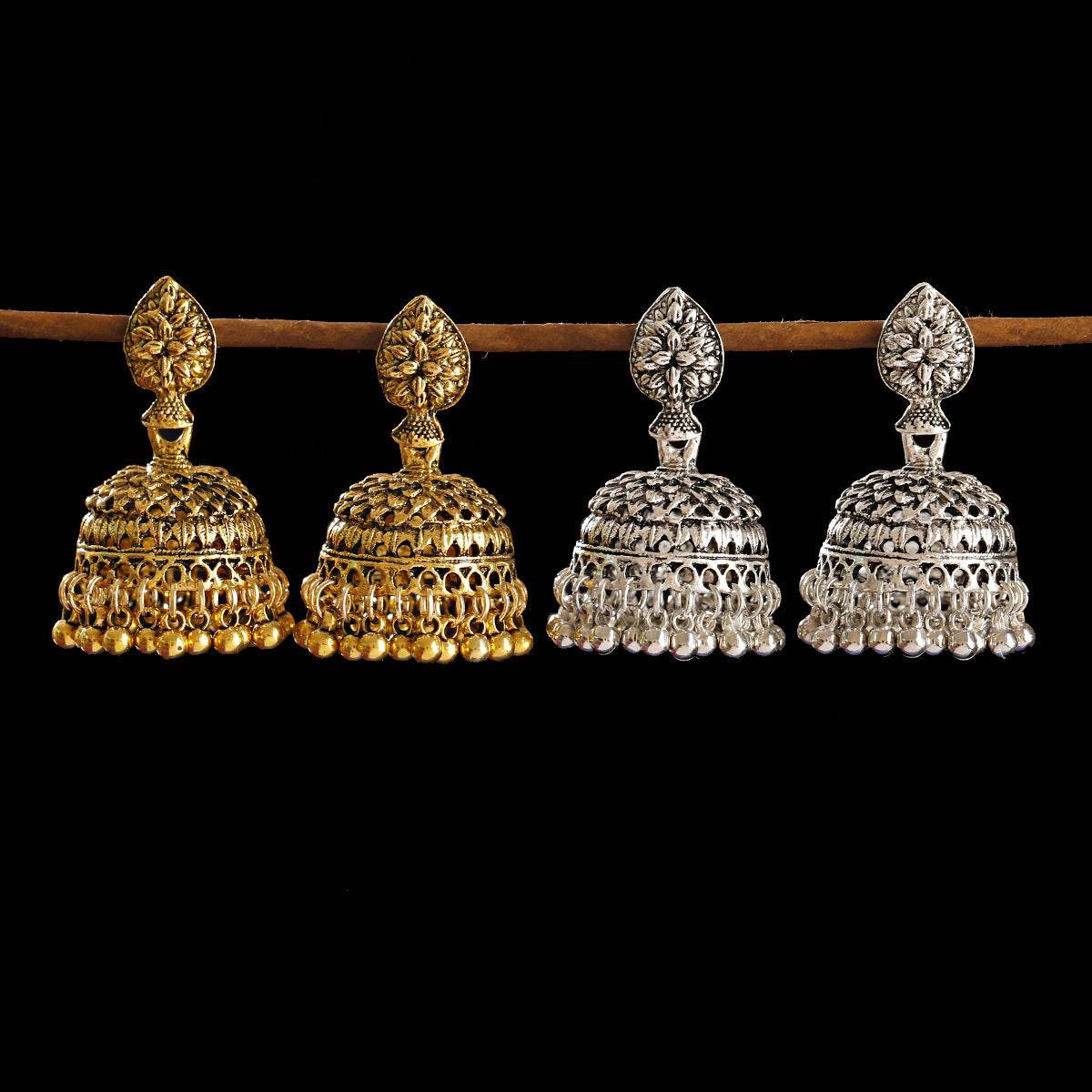 Creative Tassel Stud Earrings Bohemian Water-drop Eardrops Buddha Light India Thailand - Velora