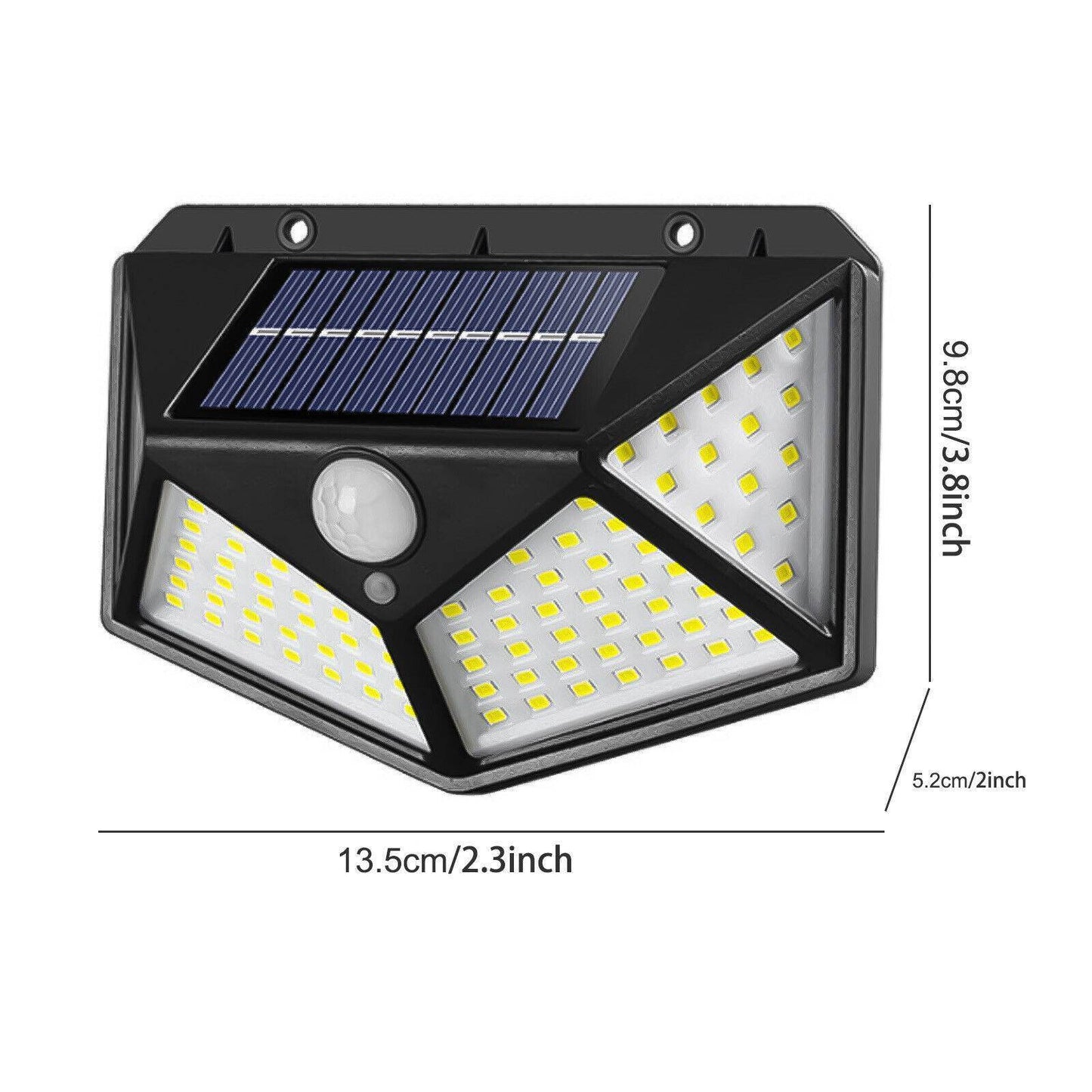 4X Solar Power PIR Motion Sensor Wall Lights LED Outdoor Garden Security Lamp - Velora