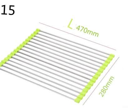 Folding Kitchen Drain Sink Rack Stainless Steel sink caddies - Velora