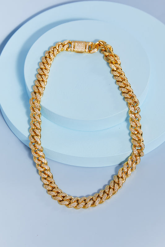Brass Curb Chain Necklace - Velora