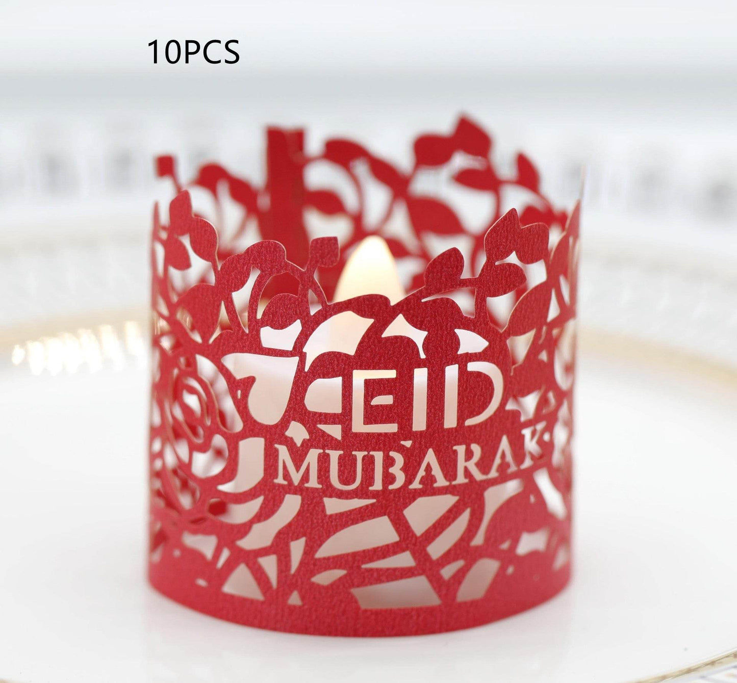 MOQ200 Ramadan Electronic Candle Lampshade Laser Cutout - Velora