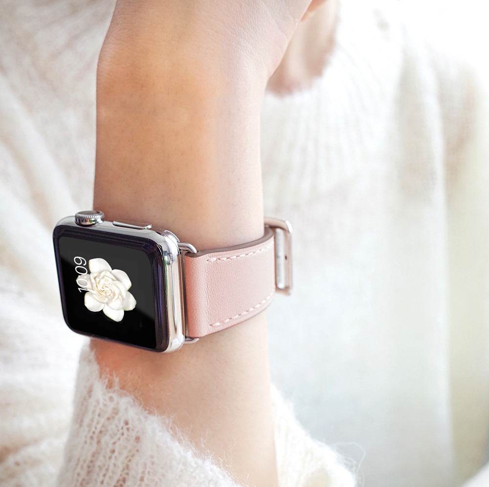 Leather smart watch strap - Velora