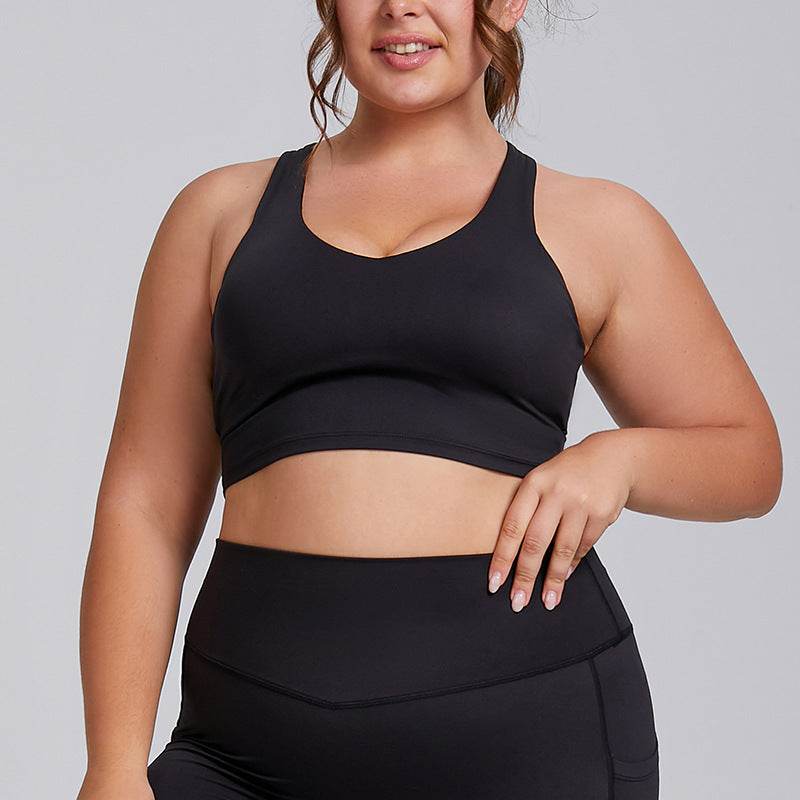 Plus Size Women Sports Workout Gym - Sleeveless Crop and Pant - Velora