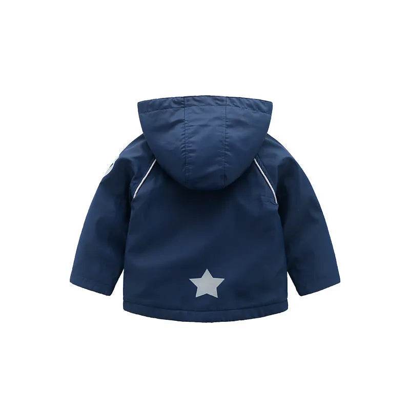 Boys' Hooded Autumn Clothing Children's Fleece Jacket - Velora