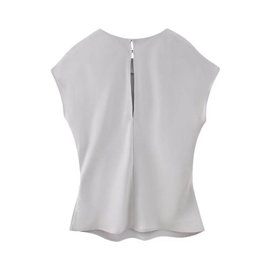 Women's Silk Satin Top Bow Tie Midi Dress - Velora