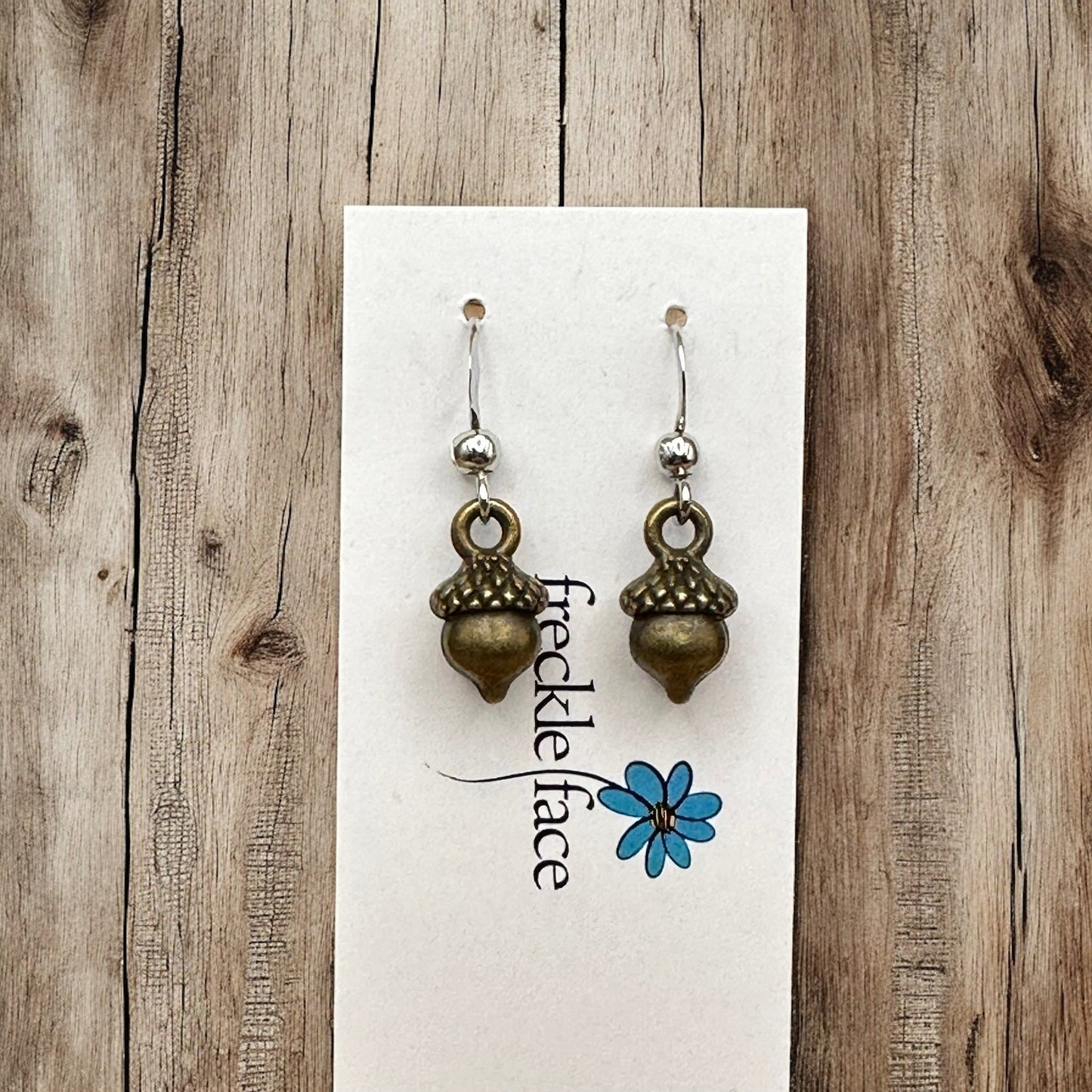 Simple Acorn Earrings – Minimalist Autumn-Inspired Earrings in Mixed Metals - Velora