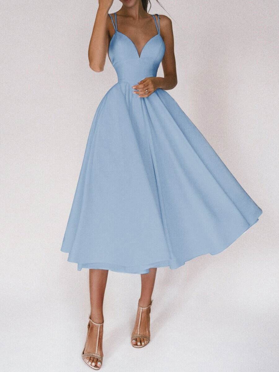 Sexy V-neck Suspender Dress Summer Fashion A-Line Long Dresses For Women - Velora