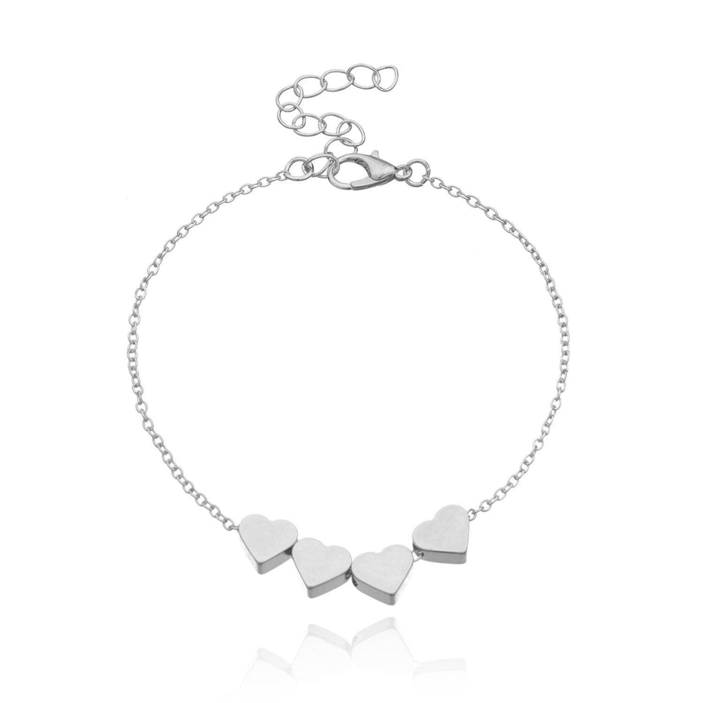 Fashion Jewelry Exquisite New Korean Fashion Temperament Simple Thin Chain Heart Bracelet For Women Girls Birthday Party Jewelry Gift - Velora
