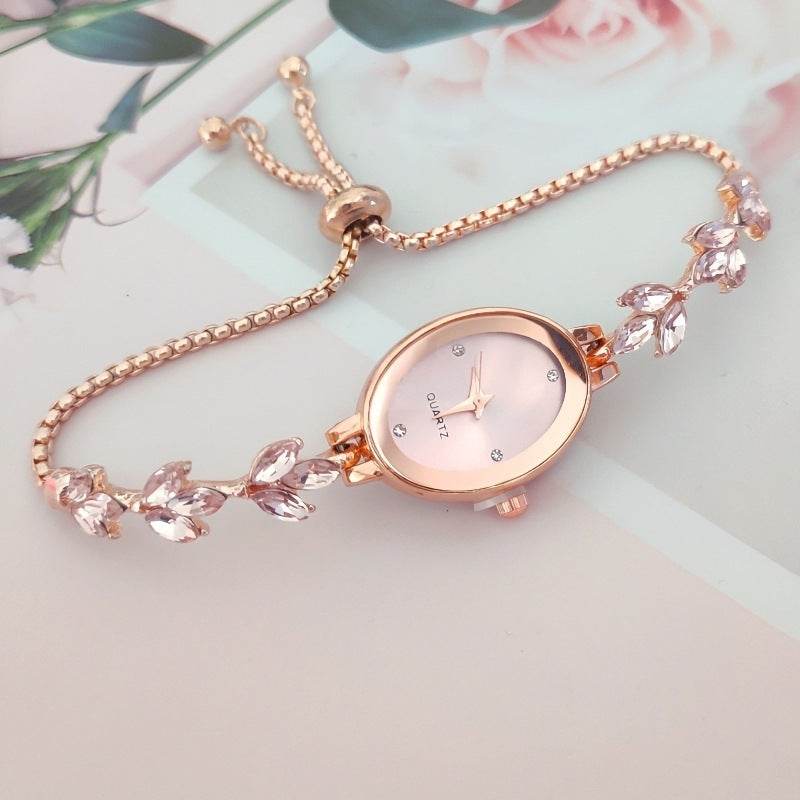 Wheat Diamond Women's Watch Free Adjustment Pull-out Women's - Velora