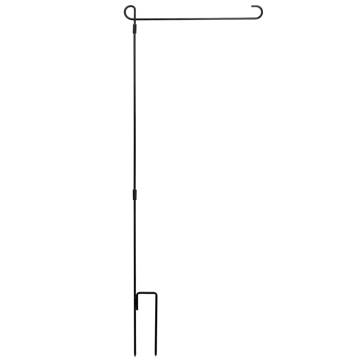 1Pc Garden Flag Stand Flagpole Weatherproof Wrought Iron Coated Yard Flag Holder For Yard Flag Party Banner Fits 11.8x17.7in Flag For Christmas Halloween Outdoor Decoration - Velora