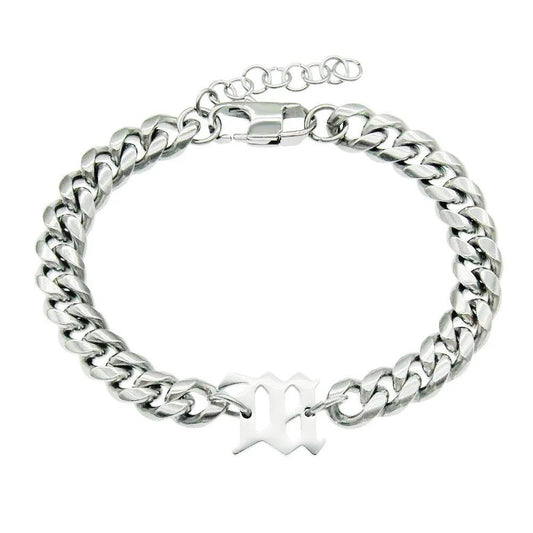 Titanium Steel Cuban Link Chain Bracelet - Velora
