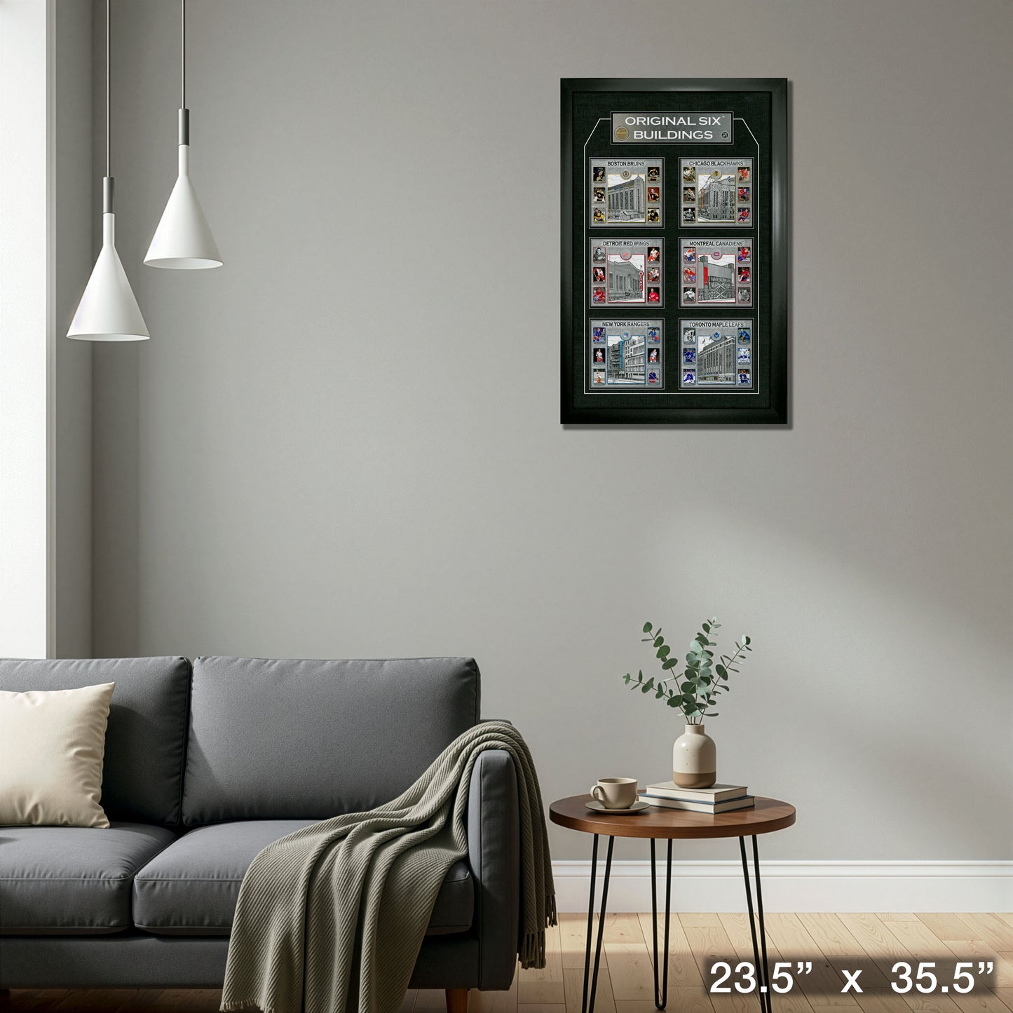 Original Six Framed Player Collage Vertical