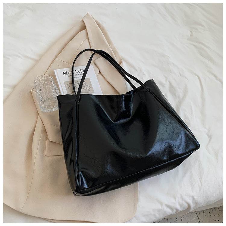 Fashion Handbag New Autumn And Winter Japanese And Korean Large Capacity Soft Leather Shoulder Bag Retro Casual Handbag - Velora