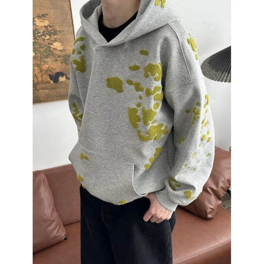 Unisex Cotton Air Layer Moss Hoodie Sweatshirt Pullover