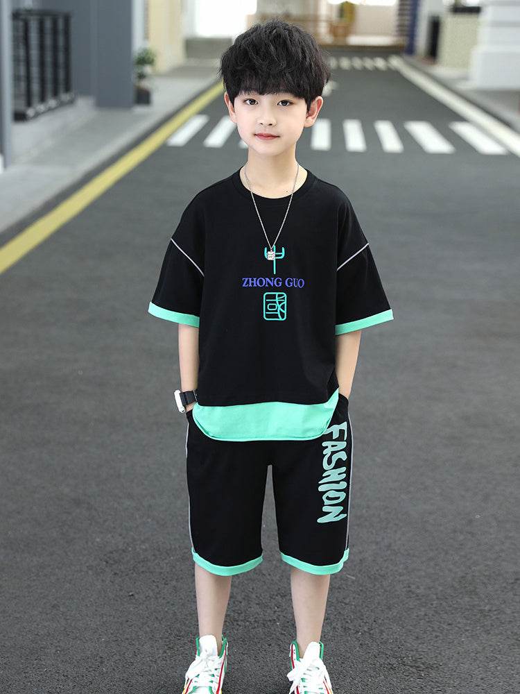 Middle-aged Children's Printed Two-piece Clothing - Velora