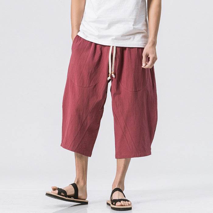 Chinese Style Cotton And Harem Pants - Velora