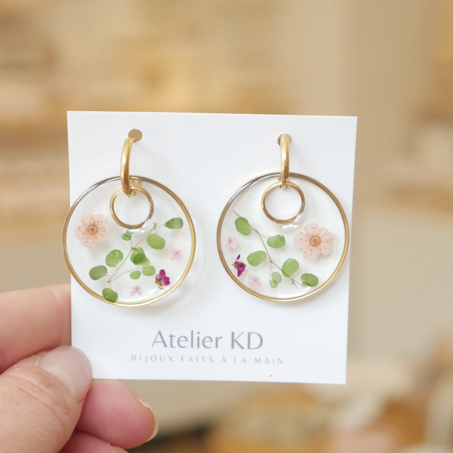 Boucles d'oreilles Chloé version Thalia - rond - (XL) - Velora