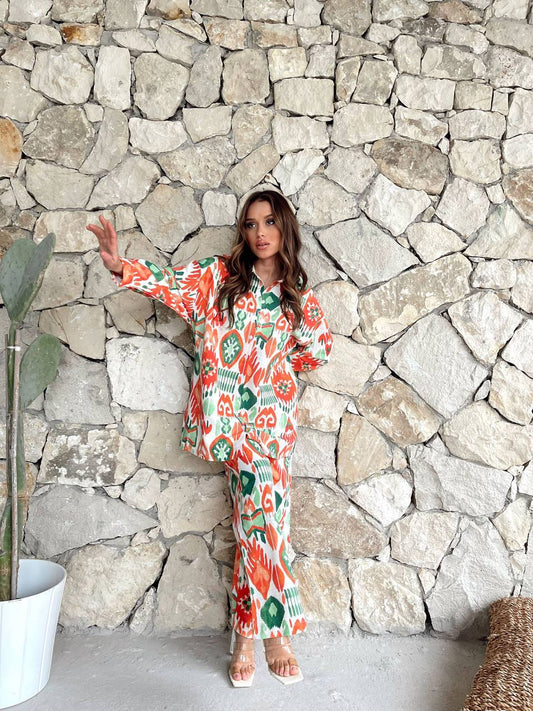 Afro Print Shirt & Trouser Co-ord set - Velora