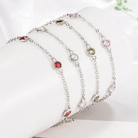 Bracelets 925 Silver Jewelry with Zircon Gemstone Accessories - Velora