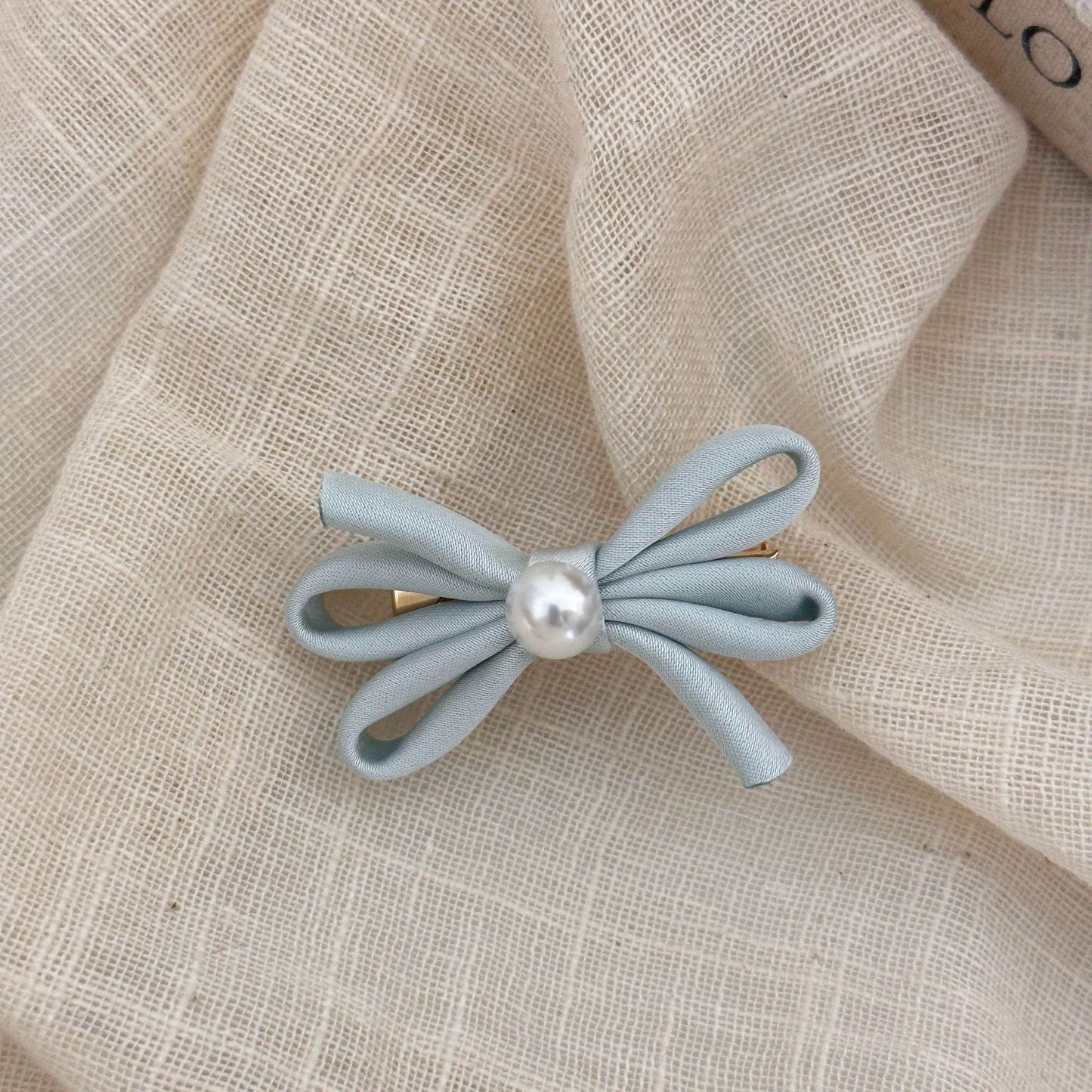Side Clip Bangs Pearl Bow A Pair Of Hairclips Duckbill Clip - Velora